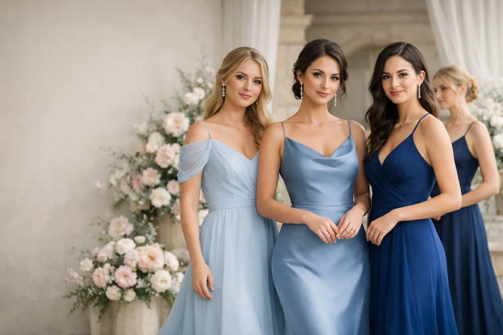 Blue Bridesmaid Dresses