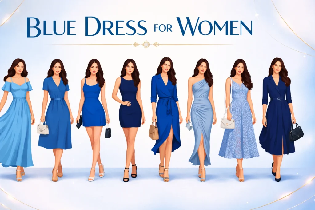 Blue Dress For Woman