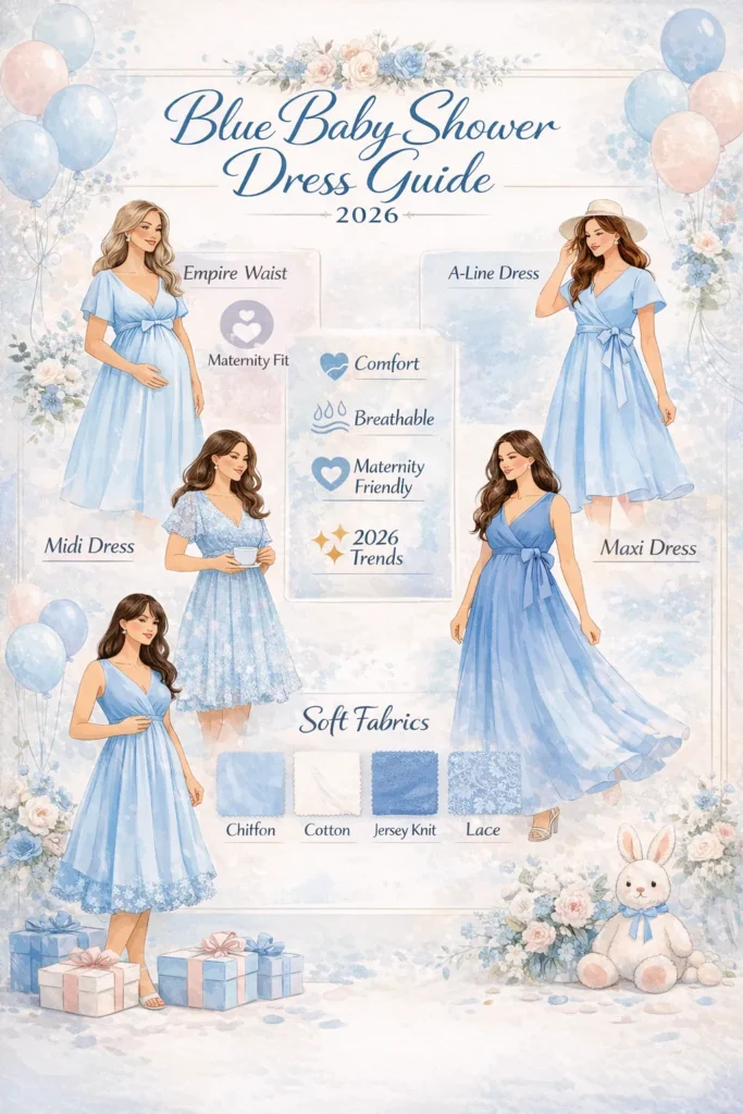 Blue Baby Shower Dress