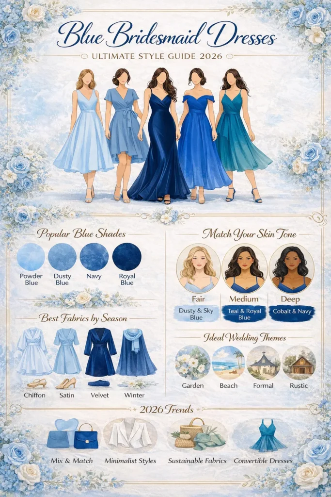 Blue Bridesmaid Dresses
