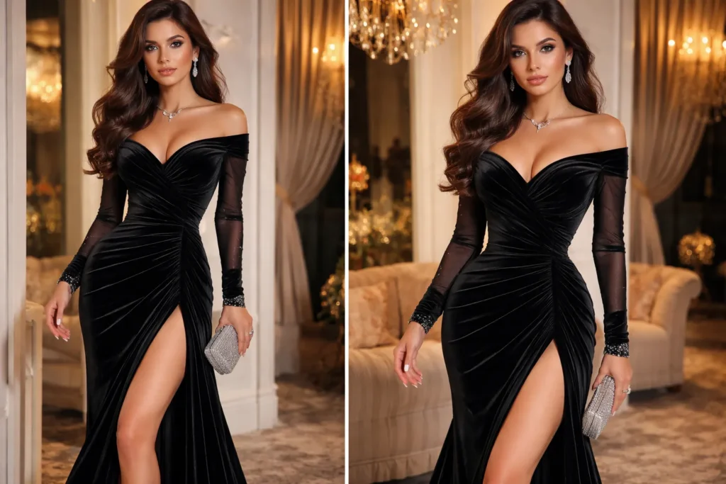 Black Velvet Dress