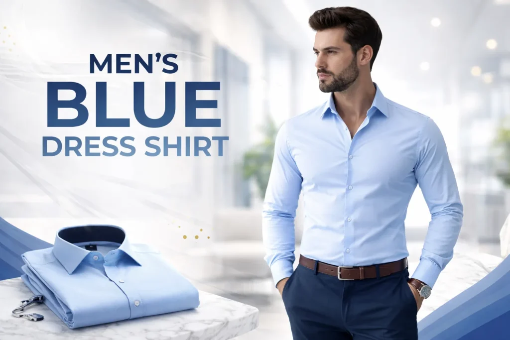 Men's Blue Dress Shirt