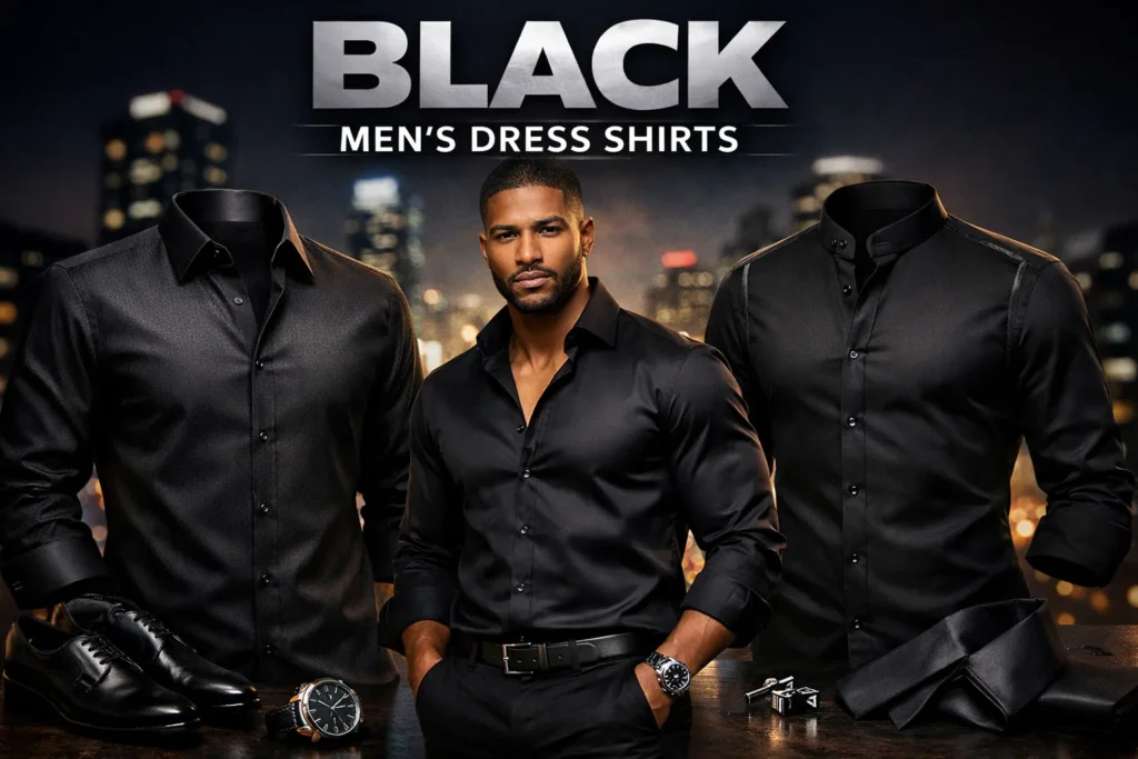 Black Men's Dress Shirts