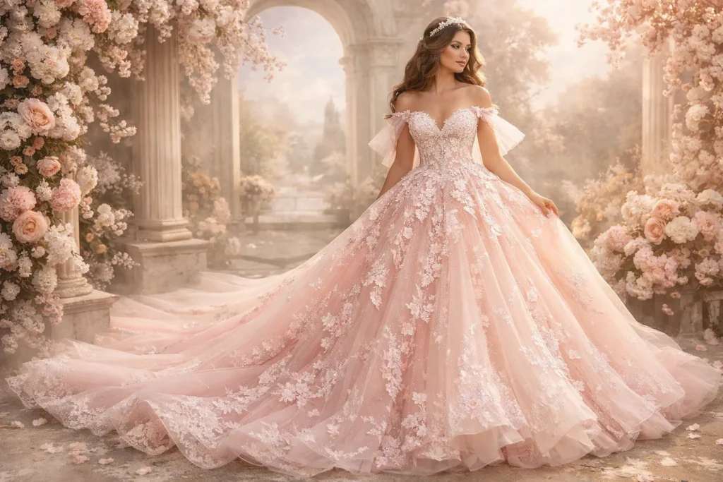 Blush Wedding Dress