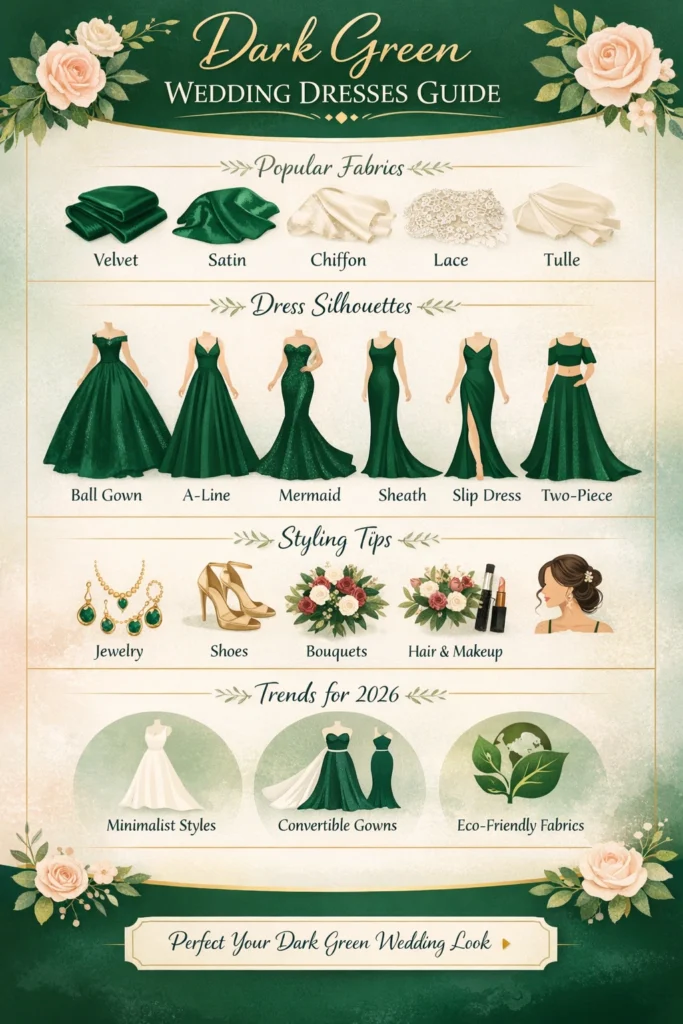 Dark Green Wedding Dress