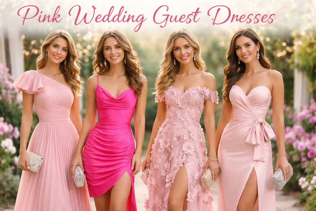 Pink Wedding Guest Dresses2