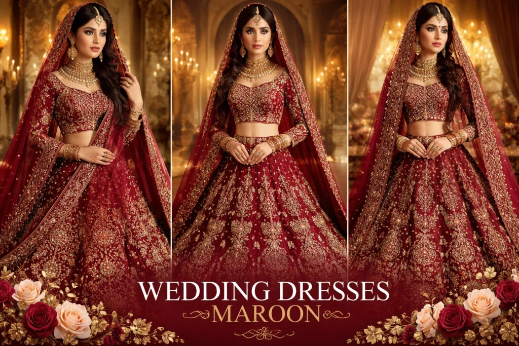 Maroon Wedding Dresses
