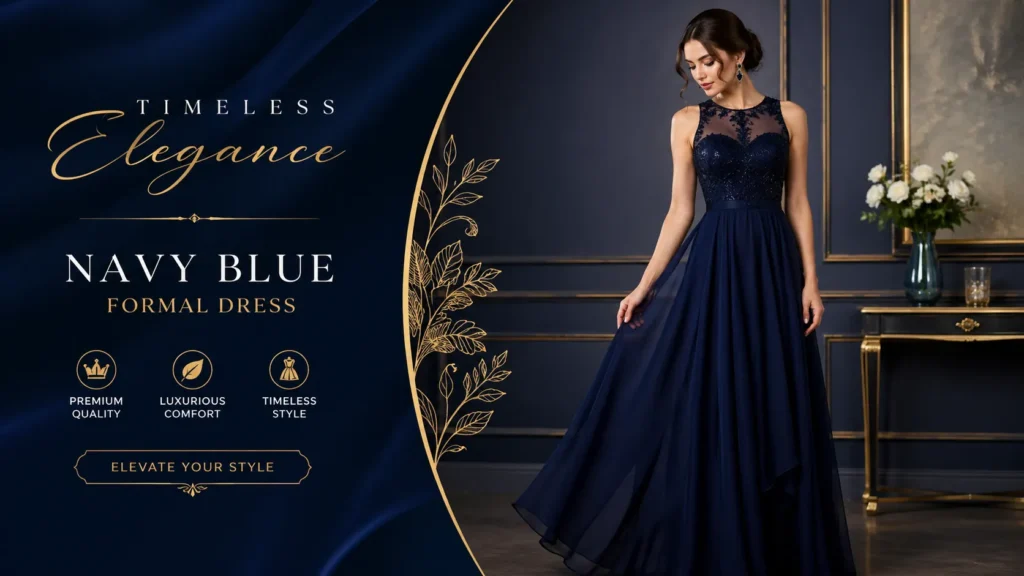 Navy Blue Formal Dress