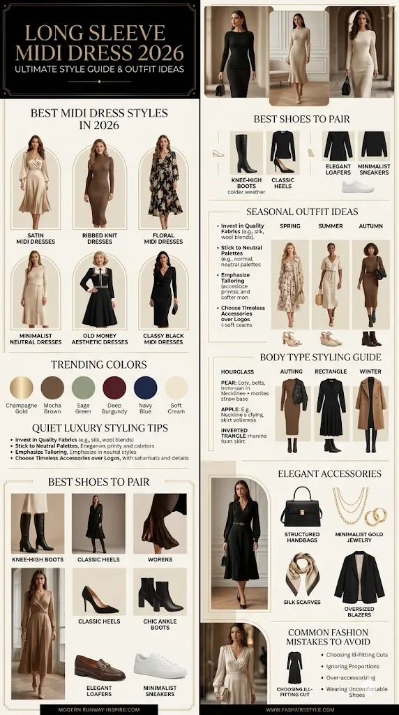 Long Sleeve Midi Dress