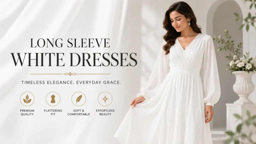 Long Sleeve White Dresses