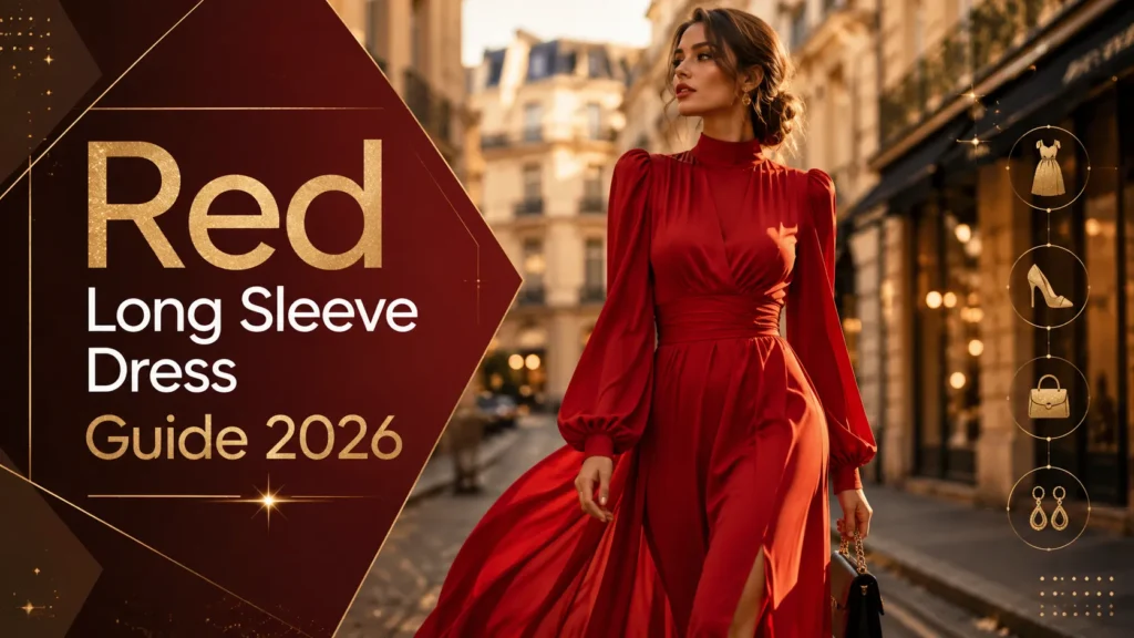 Red Long Sleeve Dress
