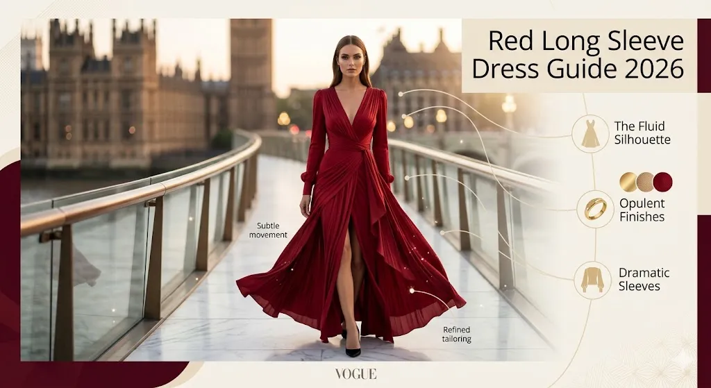 Red Long Sleeve Dress