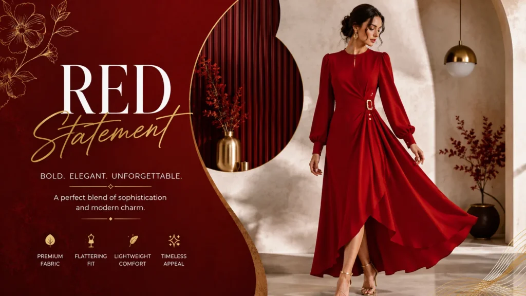 Red Long Sleeve Dress