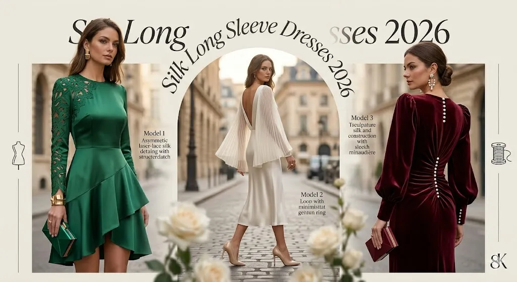 Silk Long Sleeve Dresses