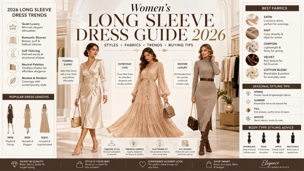 Womens Long Sleeve Dress