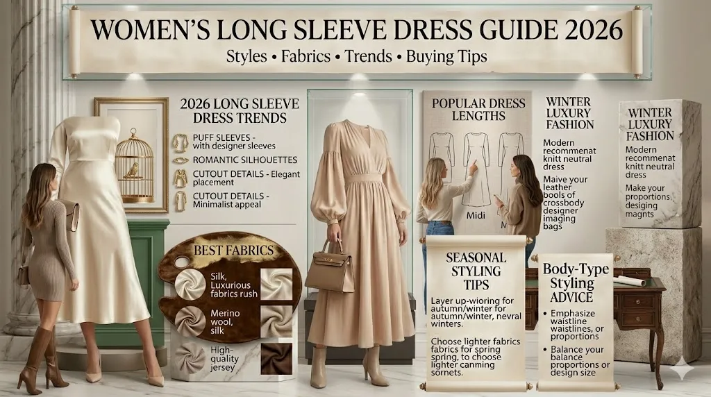 Womens Long Sleeve Dress