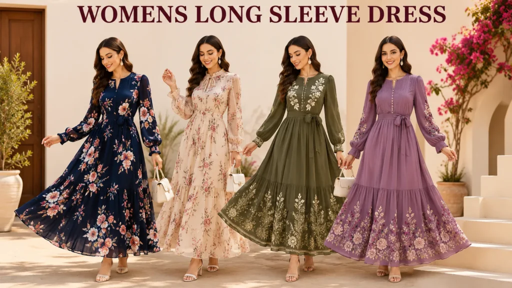 Womens Long Sleeve Dress